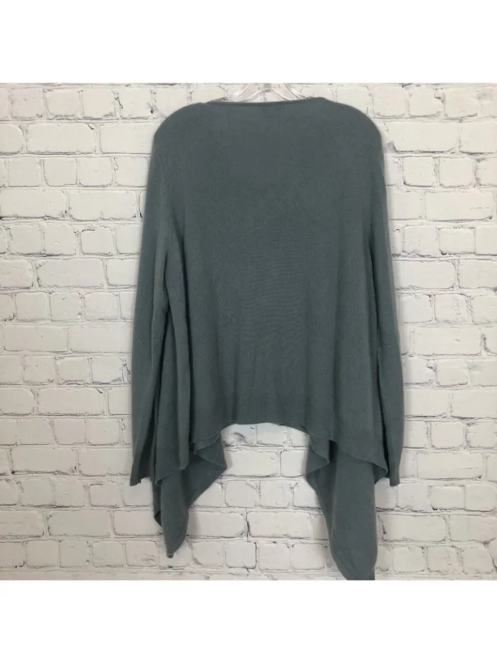 Garnet Hill 100% Cashmere Blue Swing Sweater Size L